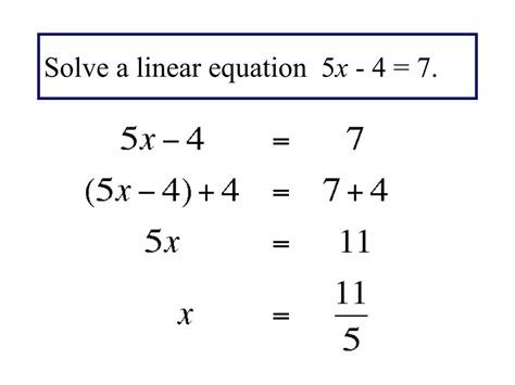 Solving Equivalent Linear Expressions